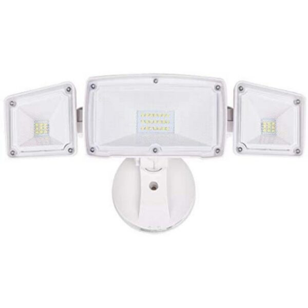 Amico 3500LM LED Security Light, 30W Super Bright Outdoor Flood Light, ETL- Certified, 5000K, IP65 Waterproof, 3 Adjustable Heads for Garage, Patio, Garden, Porch&Stair(White Light)